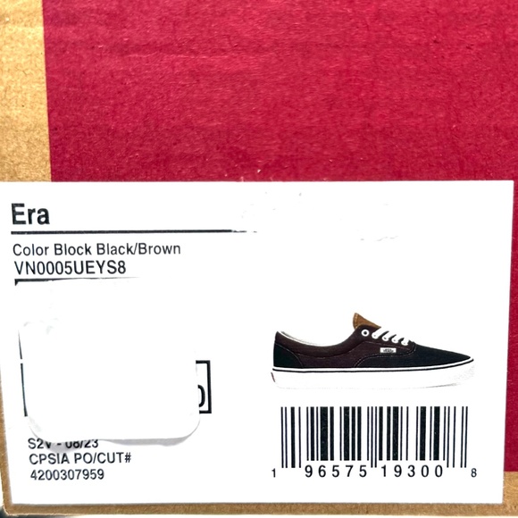VANS Era Classic Sneakers SB Women's Size Low Top Black Brown Canvas VN0005UEYS8 - Picture 8 of 9